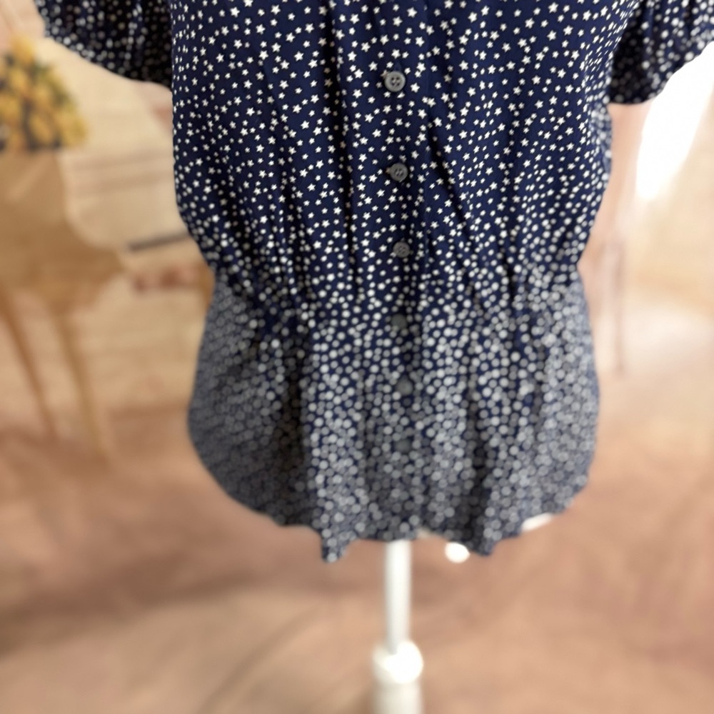 NEW J. Crew Navy Polka Dot Women's Top - Picture 5 of 12